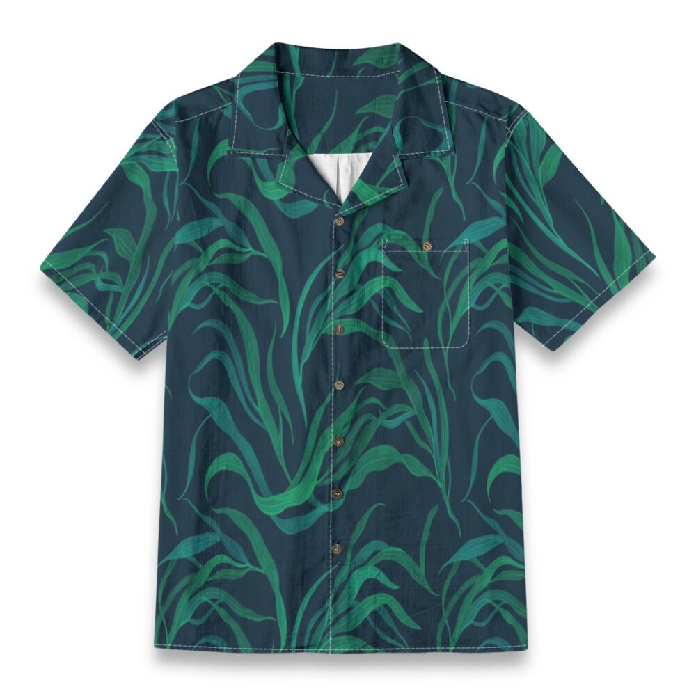 Delicate Bluebell Meadow Floral Aloha Shirt
