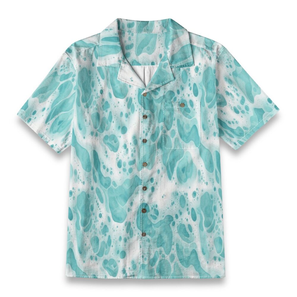 Coastal Sand Dollar Beach Pattern Hawaiian Shirt