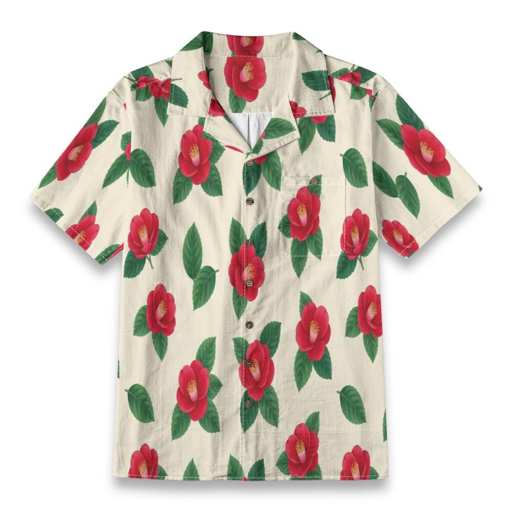 Classic Camellia Garden Floral Island Shirt